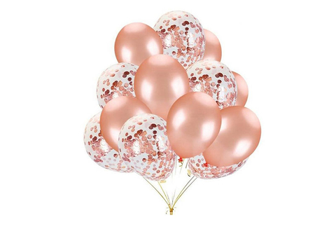 12 بوصة بالونات كونفيتي ذهبية