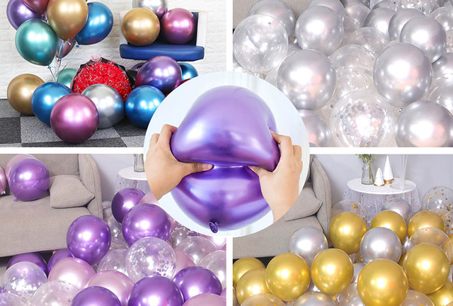 5 بوصة بالون كروم معدني