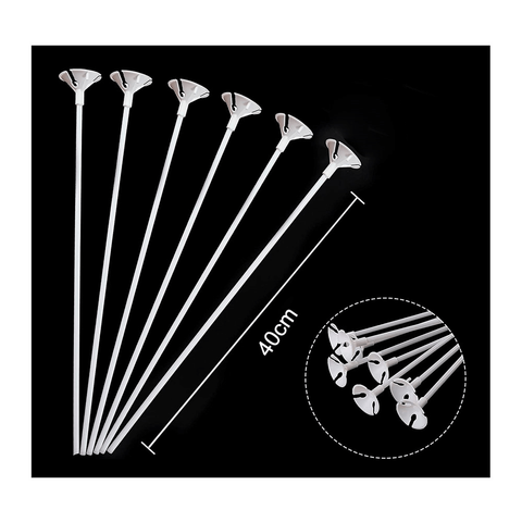 الجملة الأبيض حامل اليد بالون 40 سم أعواد البالون والأكواب