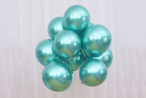 10 بوصة بالونات كروم روز جولد